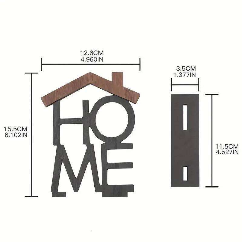 Creative Wooden Home Ornament Living Room Coffee Table Wardrobe Desktop Small House-Shaped Decoration Housewarming Birthday Gift S260204