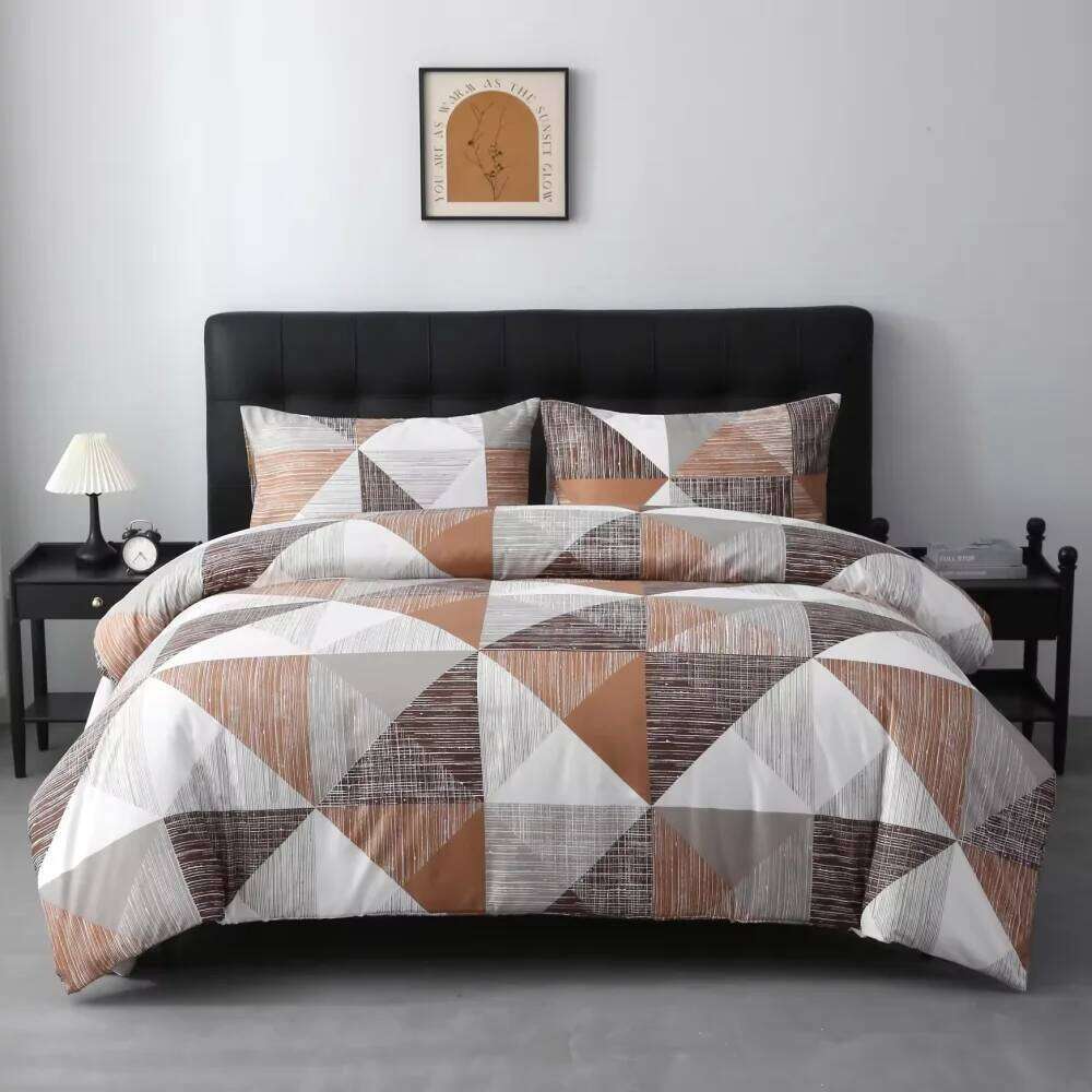2/3pcs Abstract Printed Polyester Soft and Breathable Duvet Set, 1 Quilt Cover + 1/2 Pillowcases No Sheet Included XJ260206