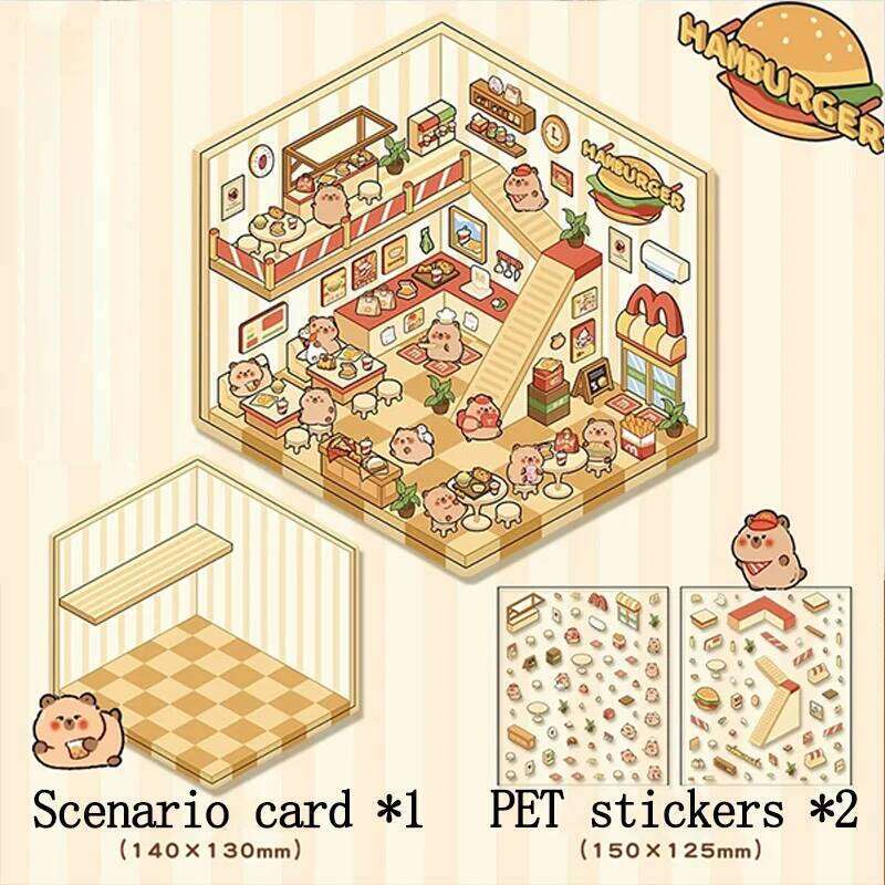 Transparent Capybara Cosmetic Cute Cartoon Design PVC Zipper Waterproof Large Capacity Storage Bag Clear Pouch Y260206