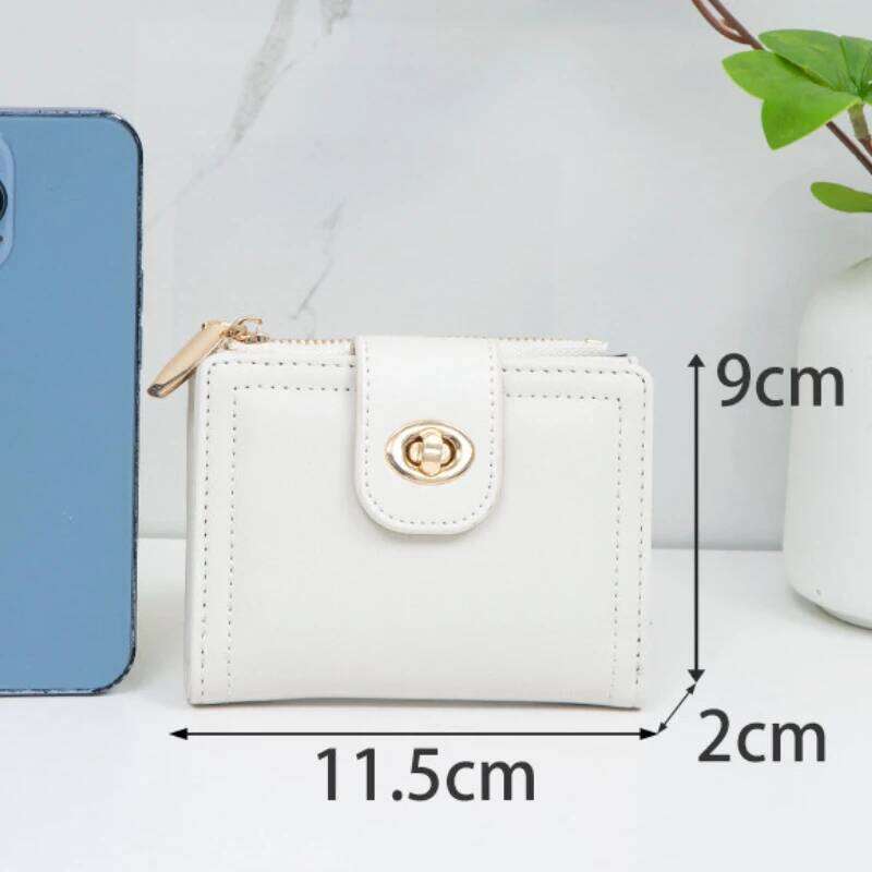 Pure Color Women's Wallet Zipper Coin Design Simple Wallets for Women Student Multi-Functional Cact Purse Dual Carent Y260206