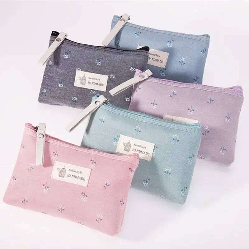 Small Floral Cosmetic Bag Travel Zipper Toiletry Organizer Wash Make Up Storage Pouch Purse for Women Daily Use Y260206