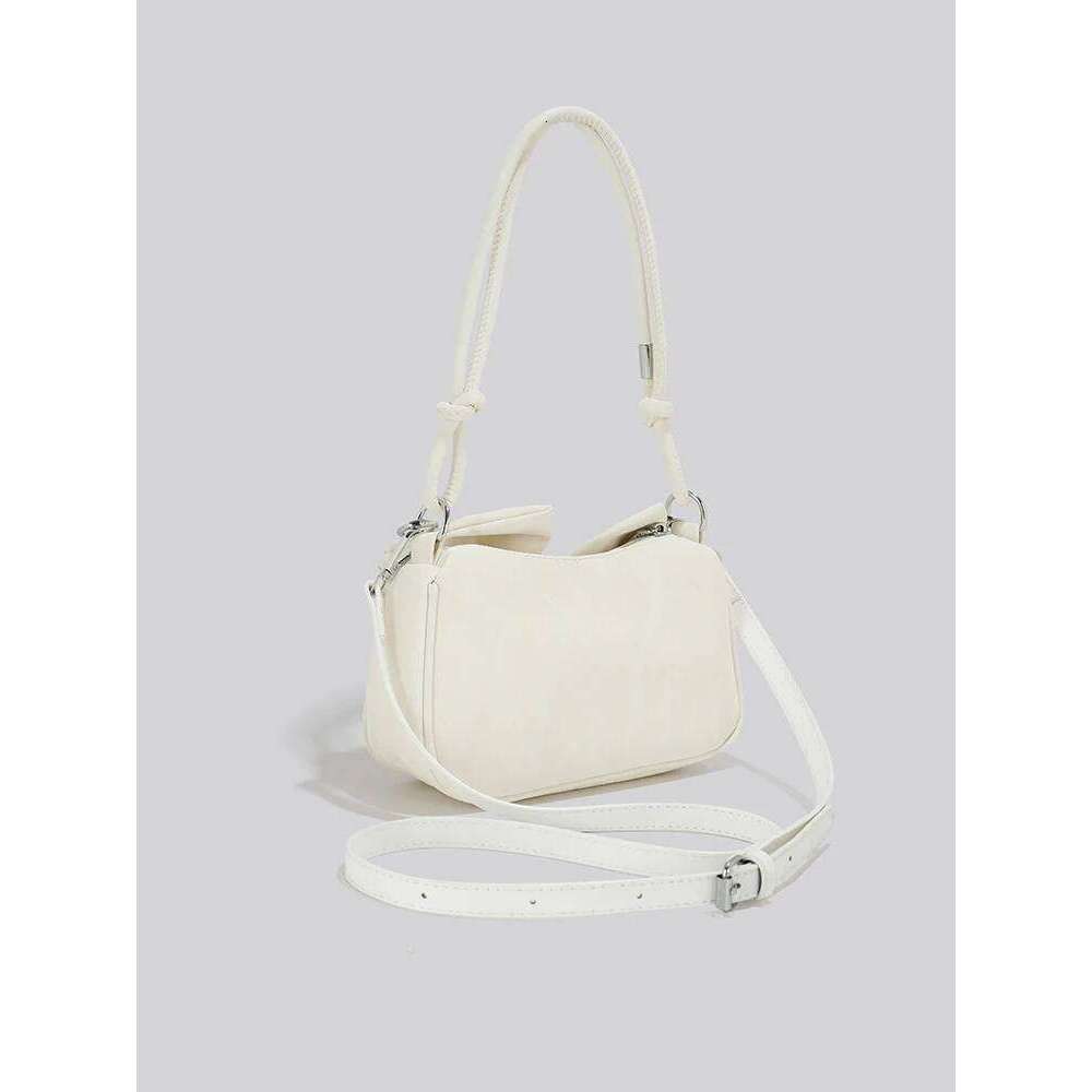 Bow Underarm High-end Fashion Leather Shoulder Textured PU Chain Crossbody 2025 New Women's Small Square Bag Y260205