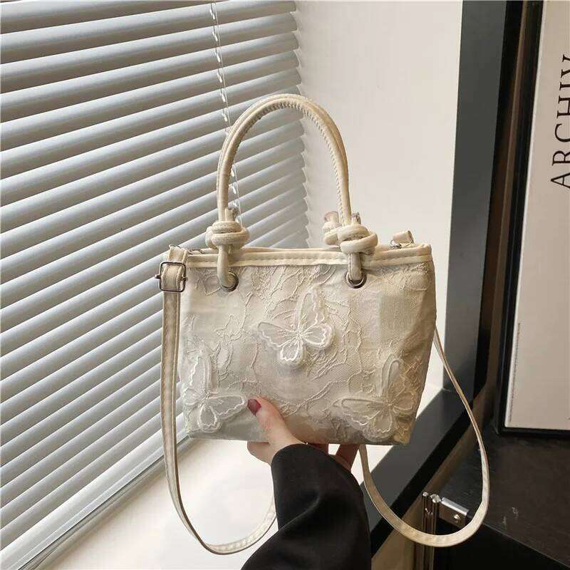 Fashion Butterfly Shoulder Bucket Bags for Women Elegant Ladies Handbags Small Tote Causal Versatile Female Phone Messenger Bag Y260205