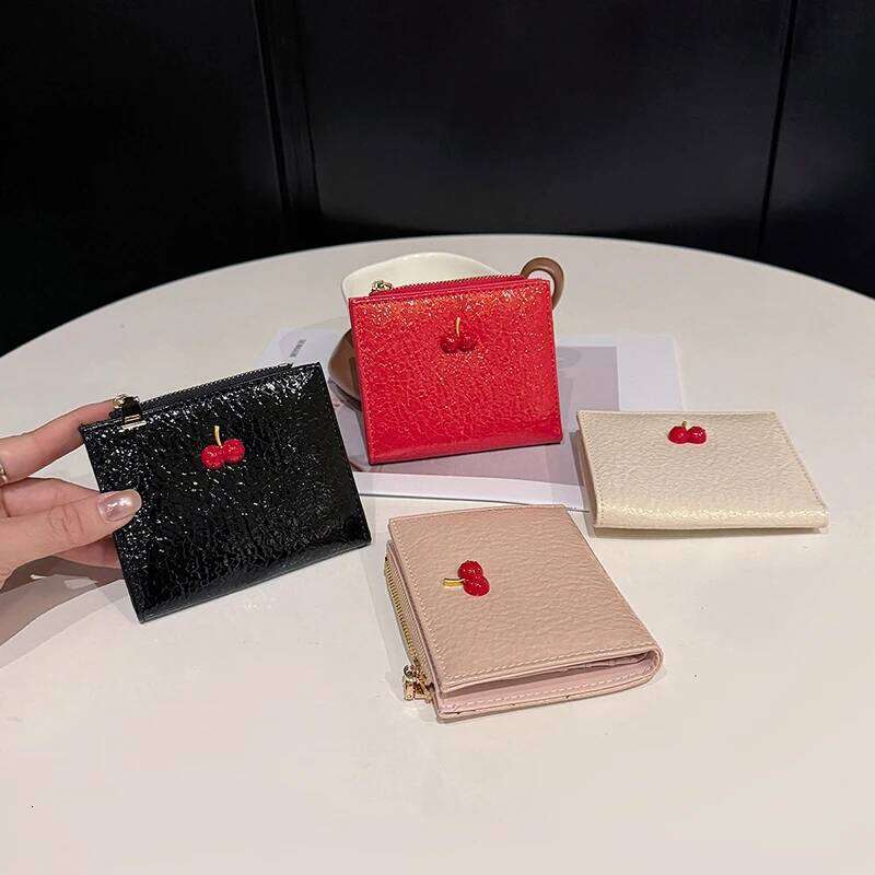 Young Ladies Short PU Leather Wallet Korean Girls Sweet Style Slim Card Holders Cash Bag Casual Cute Purse Women Purses Y260206