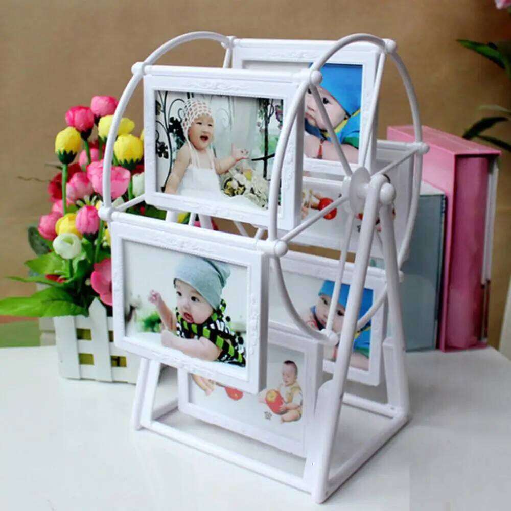 Creative Rotatable Ferris Wheel PhotoFrame Birthday Gift Display Shelf Photo Frame Home Table Decoration S260205 7ad