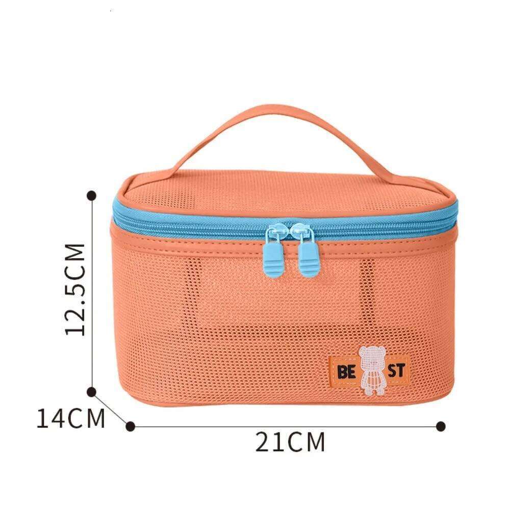 Toiletry Pouch Travel Makeup Storage Holder Portable Bathing Mesh Shower Bag Y260206