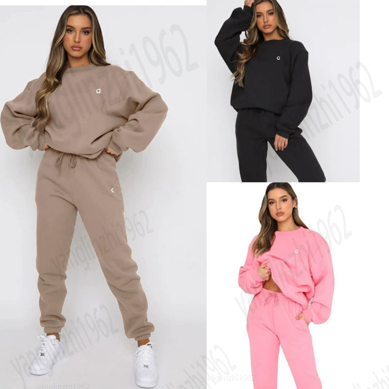 yoga set alonesssweater Designer Womens Yoga Outfit Suit Tracksuits Letter Print Hoodie Set Autumn Set Sports Sweatshirt Sweatpants Two Piece Set--6699