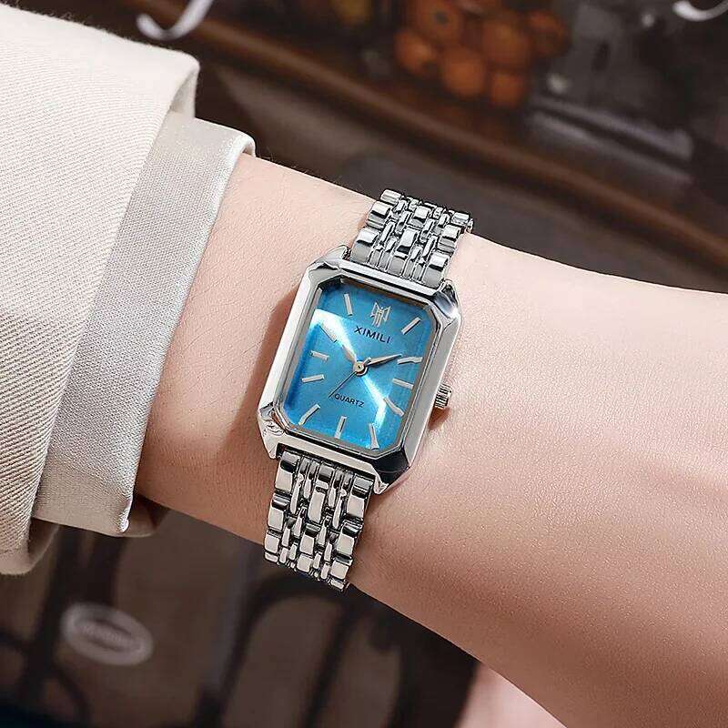 2025 Hot Brand Stainless Steel Strap Watch Women Luxury Gift Wristwatch Student Fashion Simple Square Quartz Watches C260206