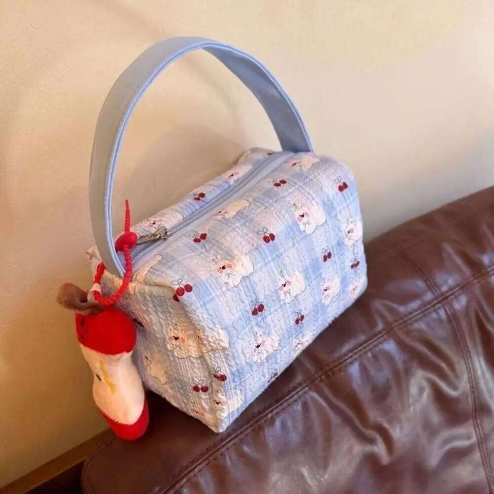 Cartoon Dog Printed Women's Large Capacity Cosmetic Organizer Bag Portable Travel Handbag Makeup Storage Y260206