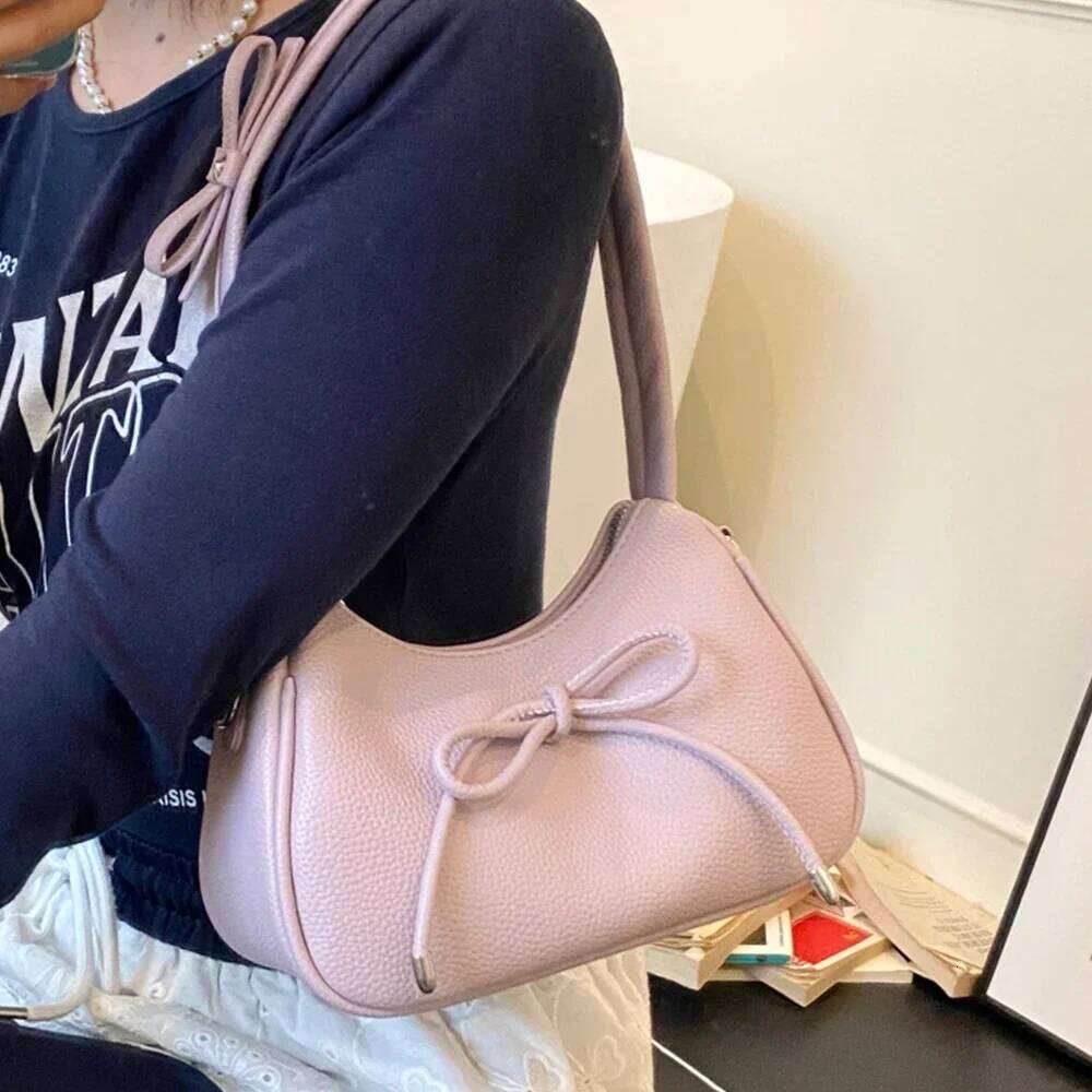 Women Casual Shoulder Bag Solid Color Pu Leather Bucket Female Daily Commuting Underarm Packs Large Capacity Crossbody Bags Y260205