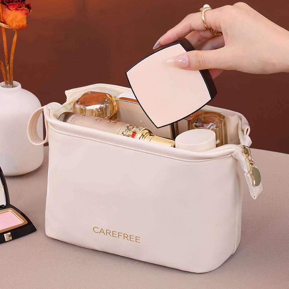 PU Tote Makeup Large Capacity Pouch Travel Toiletry Bag Skincare Organizer Necessaire Women's Cosmetic Bags Y260206