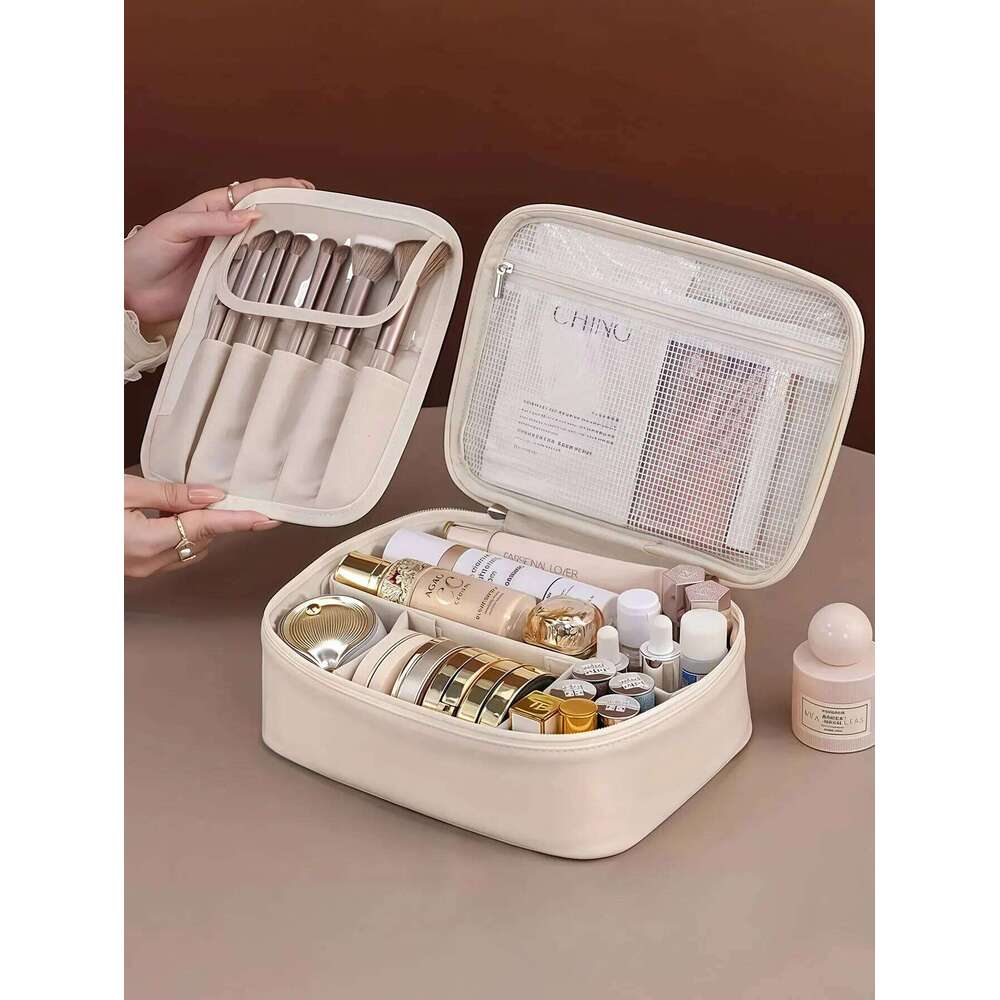 1PC Autumn and Winter new free partition Storage Bag, large capacity, high-end feel, portable travel cosmetics case Y260206