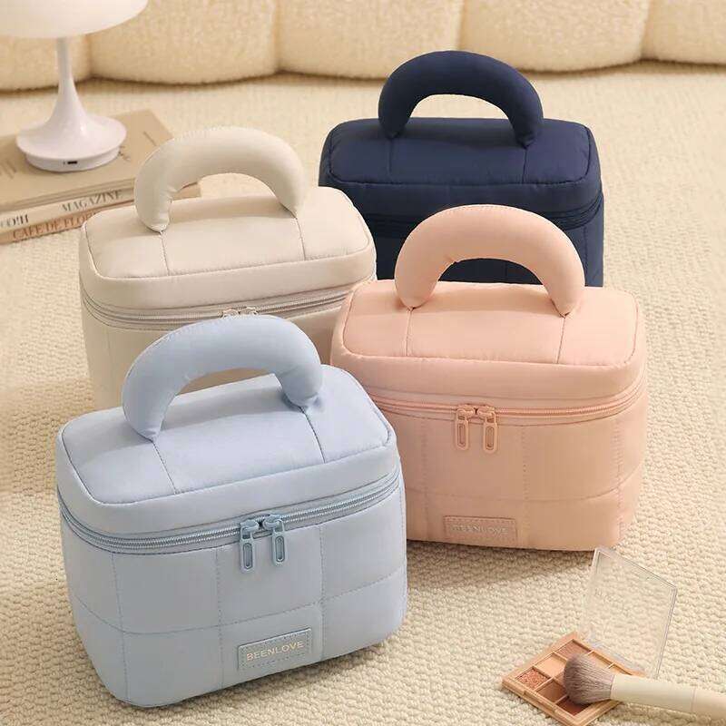 High Capacity Portable Travel Cosmetic Bag Women's Handheld Shower Kit Organizer Waterproof Makeup Brush Storage Pouch Y260206