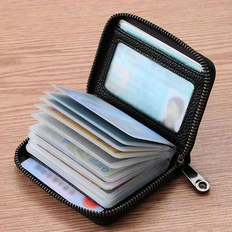 Unisex PU Leather Bags Multi-card Cards Holders Purse Bag Business Bank ID Bus Credit Card Holder Coin Pouch Wallets Y260206