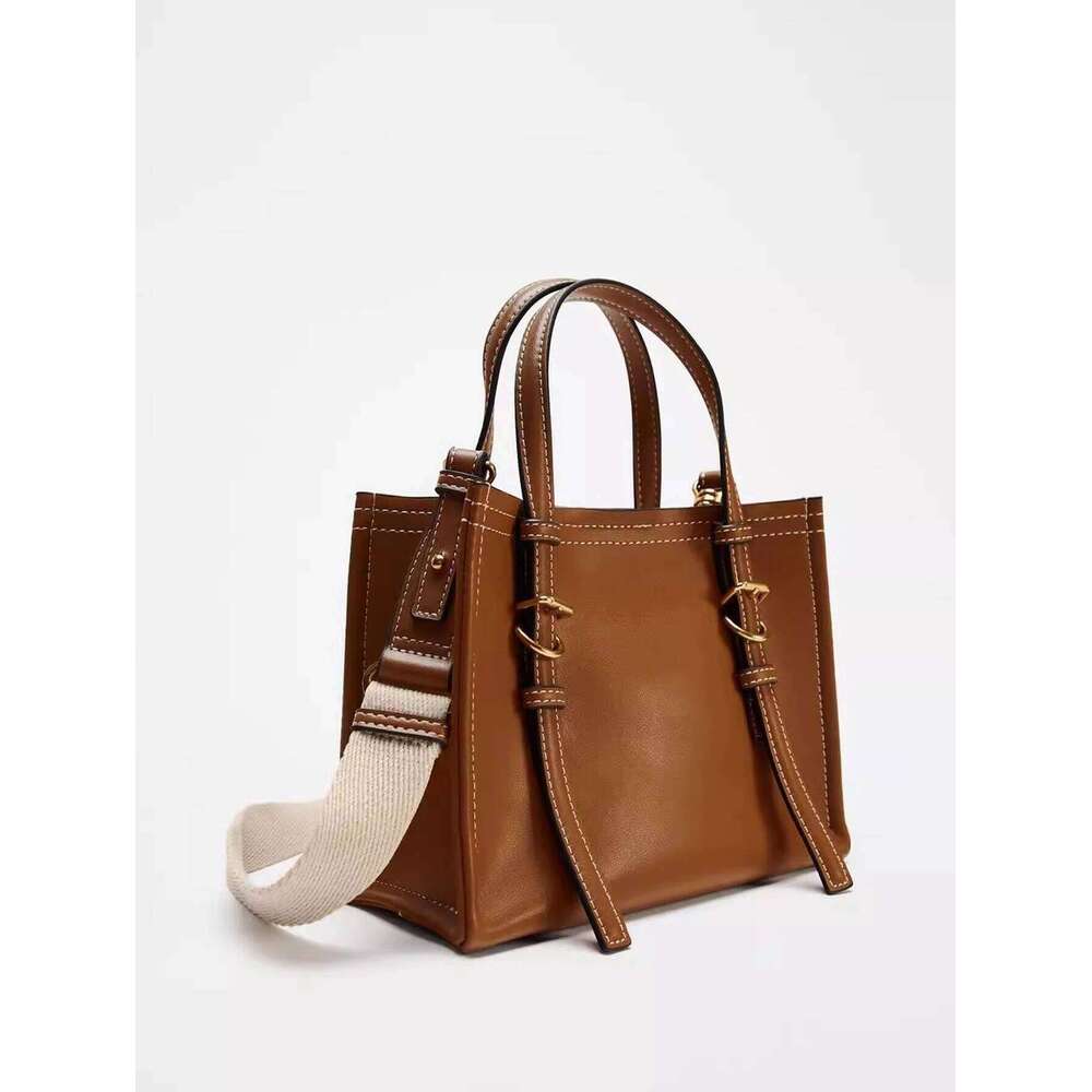 Cross border 2024 brown yellow handbag autumn new product, versatile single shoulder crossbody bag for work, commuting, leisure Y260204