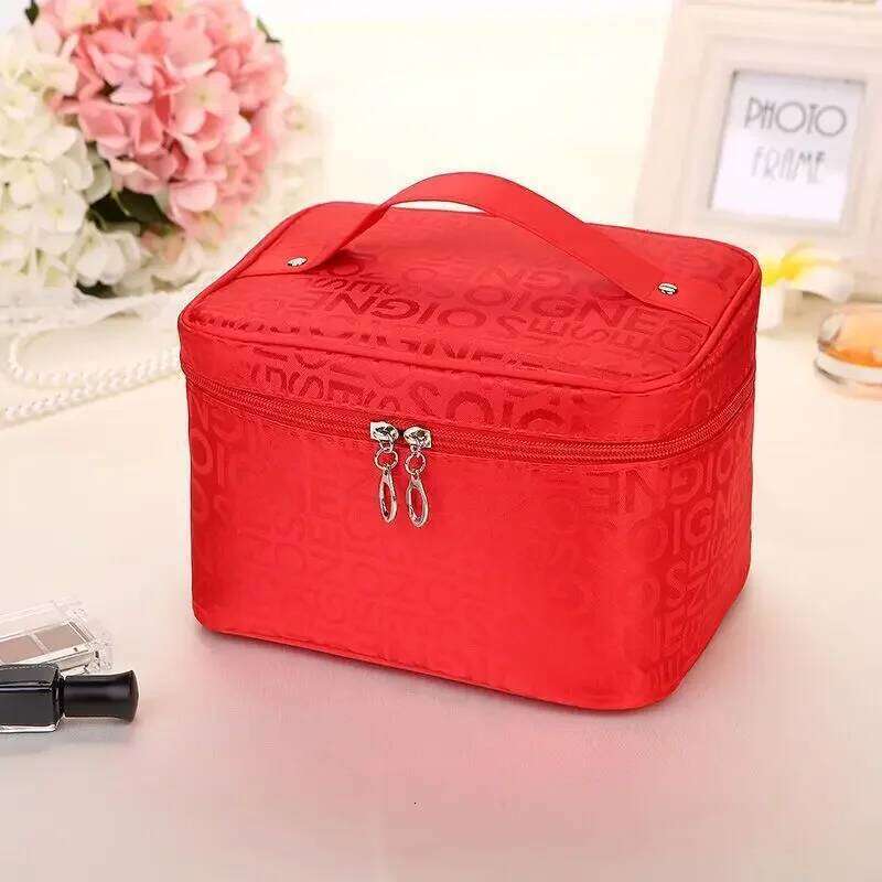 Women's makeup large capacity cosmetics storage foldable toilet wash travel essentials handheld cosmetic bag Y260206