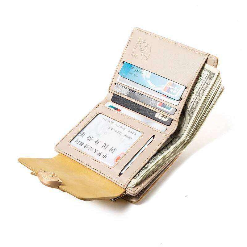 Purse short 2023 new niche design simple retro frosted leaf women's fashion coin purse zipper folding student wall Y260206