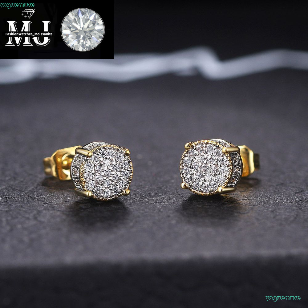 Stud Sier Earrings Vvs moissanite Men Women Hip Hop Rock Rapper Band Dinner Party Designer Jewelry