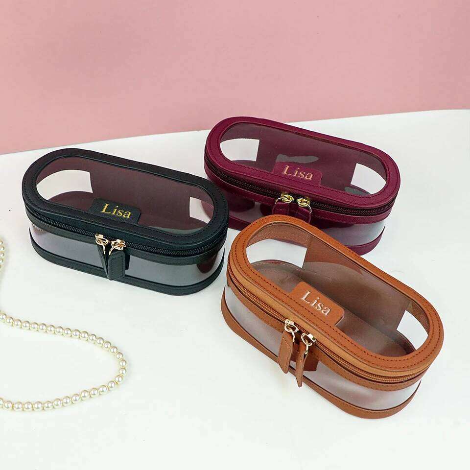 Customized multi-color PU leather PVC washroom with large storage capacity and waterproof makeup bag Y260206