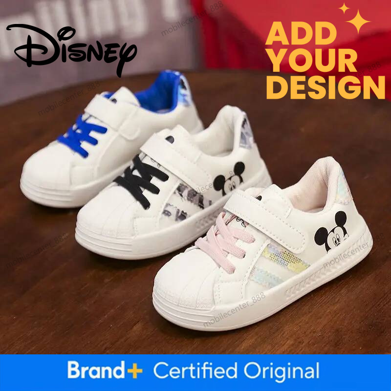 Disney Kid's Casual Shell Shoes Mickey Mouse Cartoon Baby Shoes Non Slip Soft Sole Toddler Shoes 0-6 Kids' Shoes Size 15-25