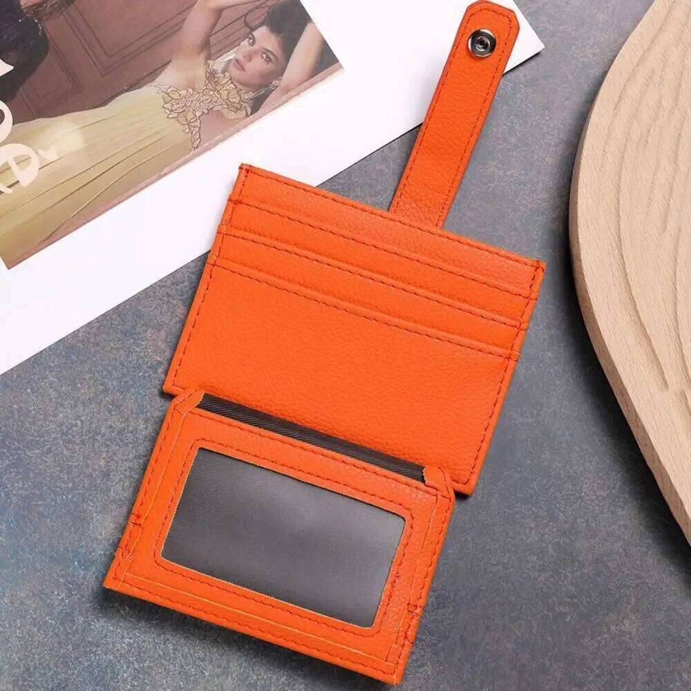 Multi-card Slot PU Leather Multi Pockets Credit Holder Clip Change Storage Card Bag Y260206