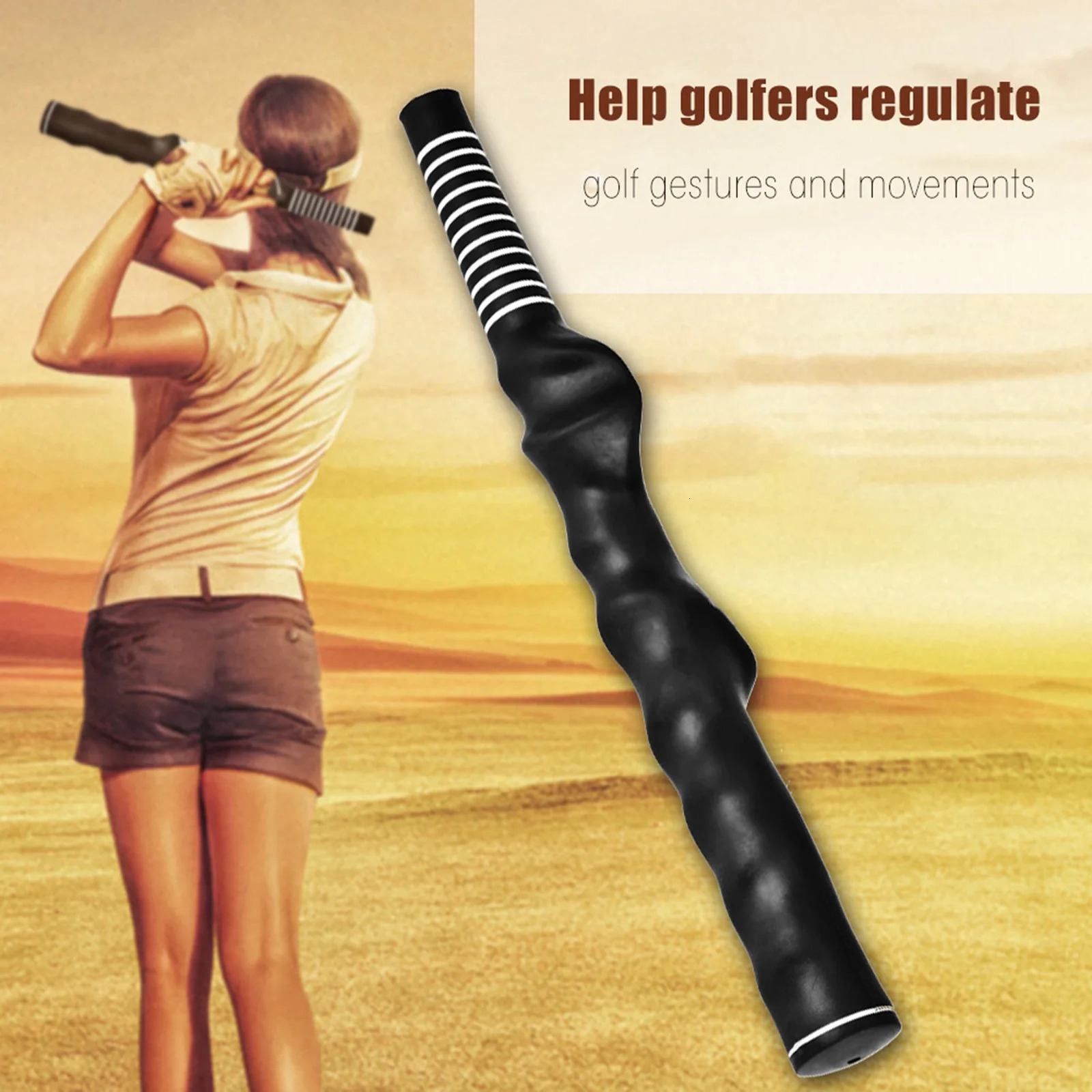 Black Golf Training Grip For Improving Your Swing Suitable For Beginners/Professionals Essential Golf Teaching Aid Sturdy 260206