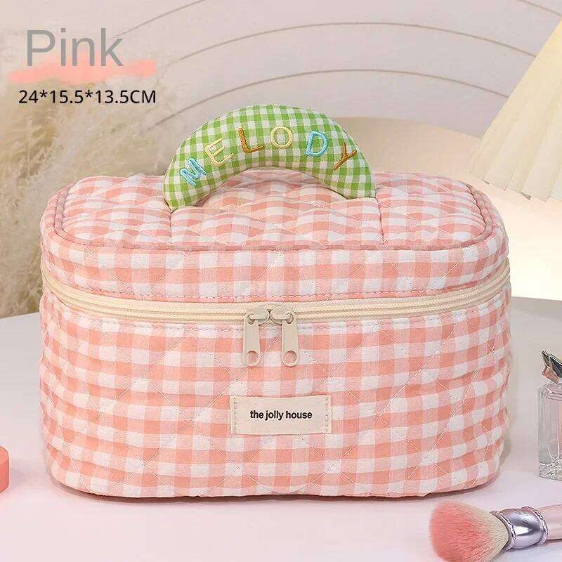 New makeup with large capacity organizer high beauty cosmetic Korean cute portable storage bag travel essentials Y260206