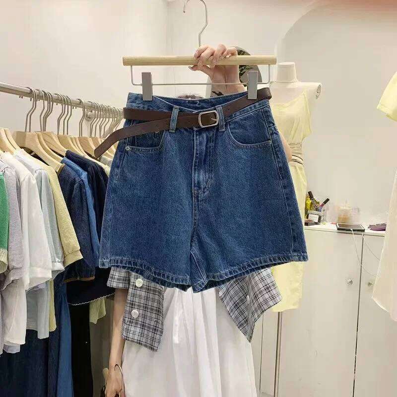 Fashion And Literature Korean Version Of Loose Denim Shorts For Women XJ260206