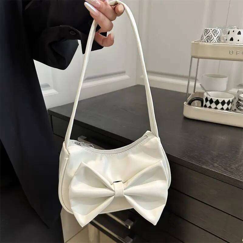 Bow Crossbody New Casual Versatile Beautiful Fashion Women One Shoulder Bag Mobile Phone Coin Purse Pu Leather Handbag 2025 Y260205