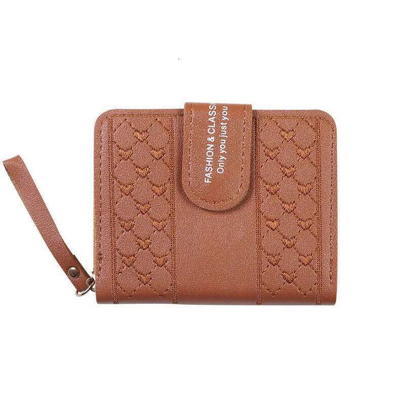 2026 New Women's Short Zipper Large Capacity Zero Wallet Versatile Love Color Handbag Card Bag Y260206