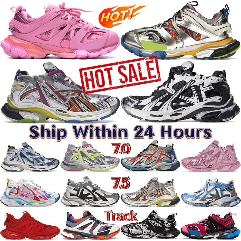 Track sneakers Mens Runner 7.0 Sneakers Runner 7.5 Sneakers Women Designer Shoes Matte Black Grey Blue Red Multicolor Paris Luxury Outdoor Trainers chaussure EUR 35-46