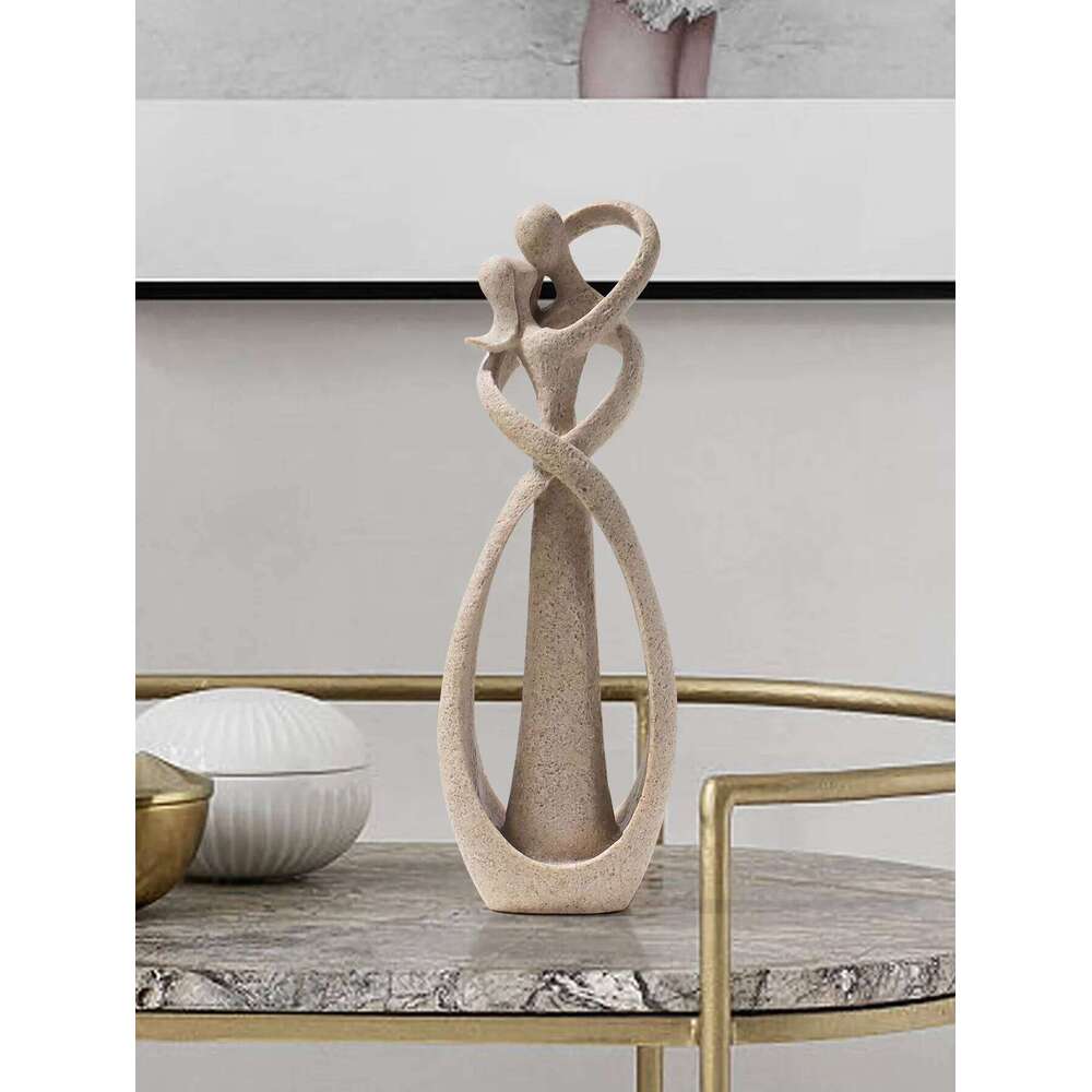 Nordic Style Creative Home Decor: Embracing Couple Sculpture for Office, Bookshelf, Living Room, Bedroom, Tabletop Decoration S260204 4e1