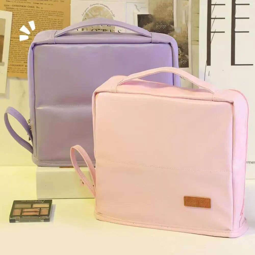 Vertical Makeup Standable Large Capacity Skincare Storage Bag Partitioned Multi-Compartment Cosmetic Organizer Women Y260206