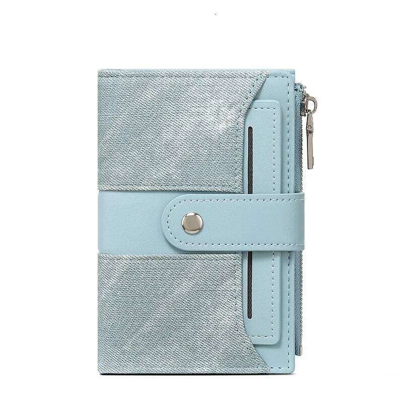 Short Card Holder Ladies Wallet 2025 New Patchwork PU Leather Woman Fashionable Girls Coin Purse Y260206