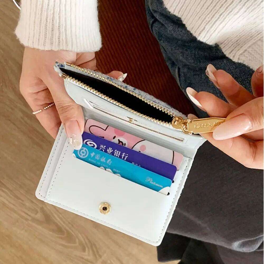 PU Leather Short Wallet Luxury Solid Color Large Capacity Coin Purse Mini Money Bag Girl Y260206