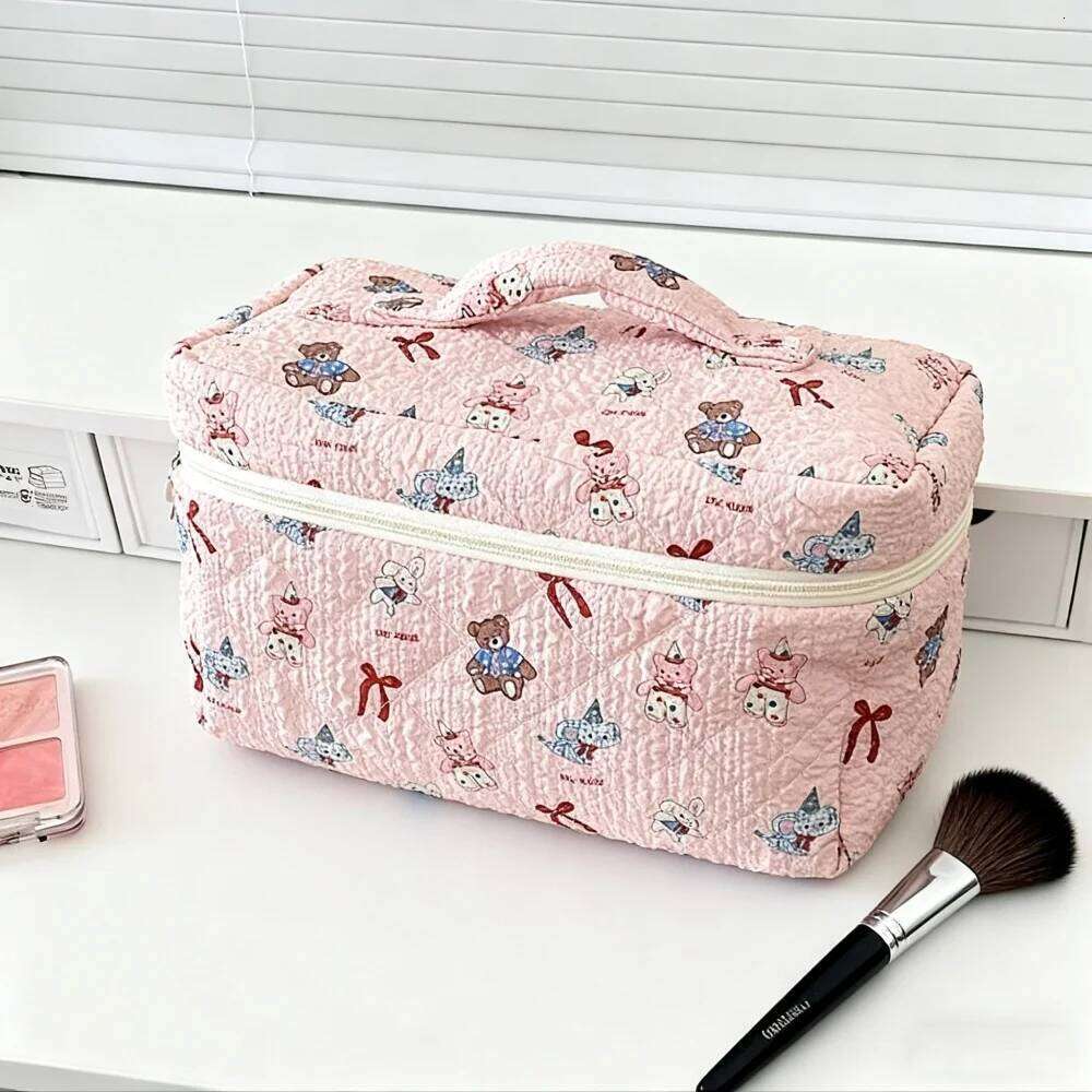 and Cosmetics Pink Women's Necessaire Woman Makeup Pouch Large Capacity Travel Organizer Bags Y260206