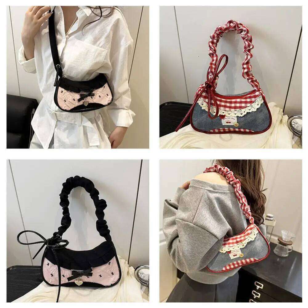 Fashion Grid Mini Handbags Adjustable Shoulder strap Korean Hand-held Commuting Single-shoulder Crossbody bag Underarm pouch Z260207 - view 4