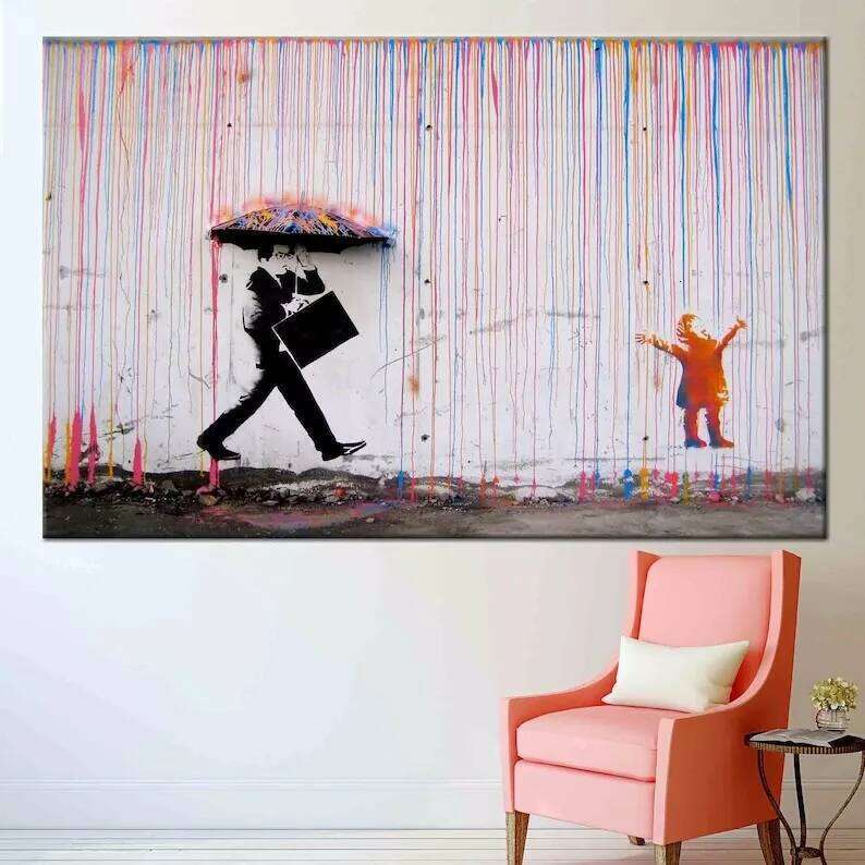 Graffiti Banksy Street Style Poster Canvas Painting HD Prints Funny s Wall Art Pictures Modern Home Room Decor 26L0207