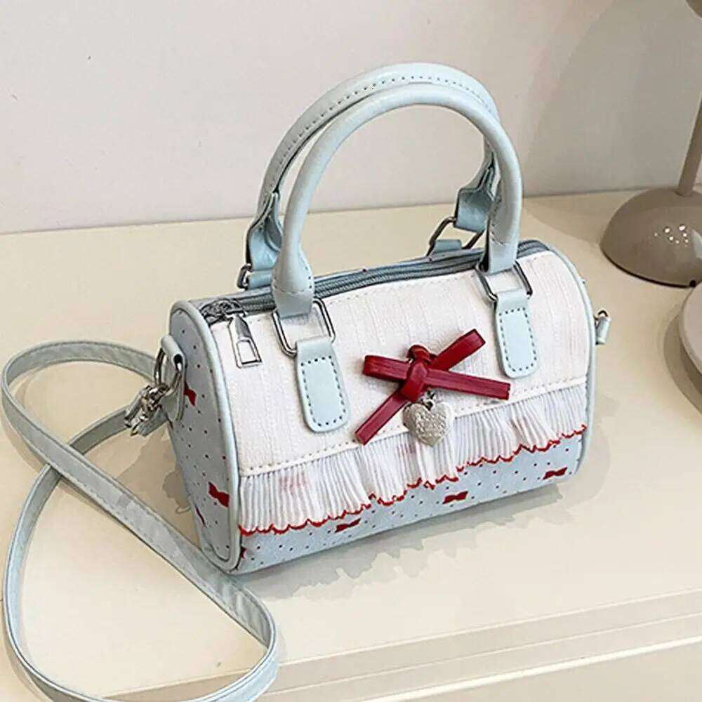 Polka Dot New Women's Fashion Shoulder Korean Style Soft PU Leather Crossbody Pillow Bag Commuter Tote Handbag Y260205