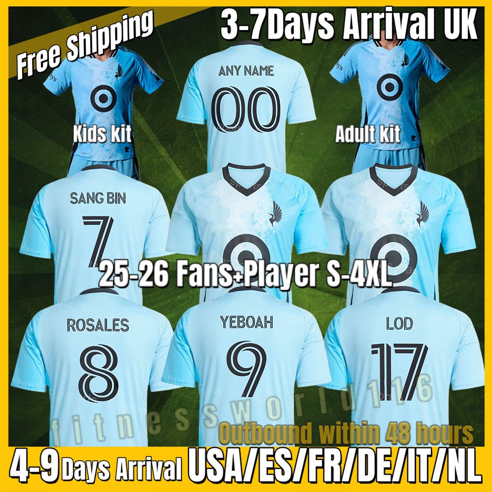 xxxl 4xl minnesota united fc2025 26 Club Soccer Joaquin Pereyra Jersey Minnesota soccer jerseys United FC Football Shirt Uniforms Men kids kit Football Shirt S-4XL
