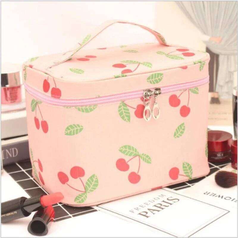 Travel Makeup Bag waterproof portable women's large capacity toilet storage cosmetic box zipper washing beauty bag Y260206