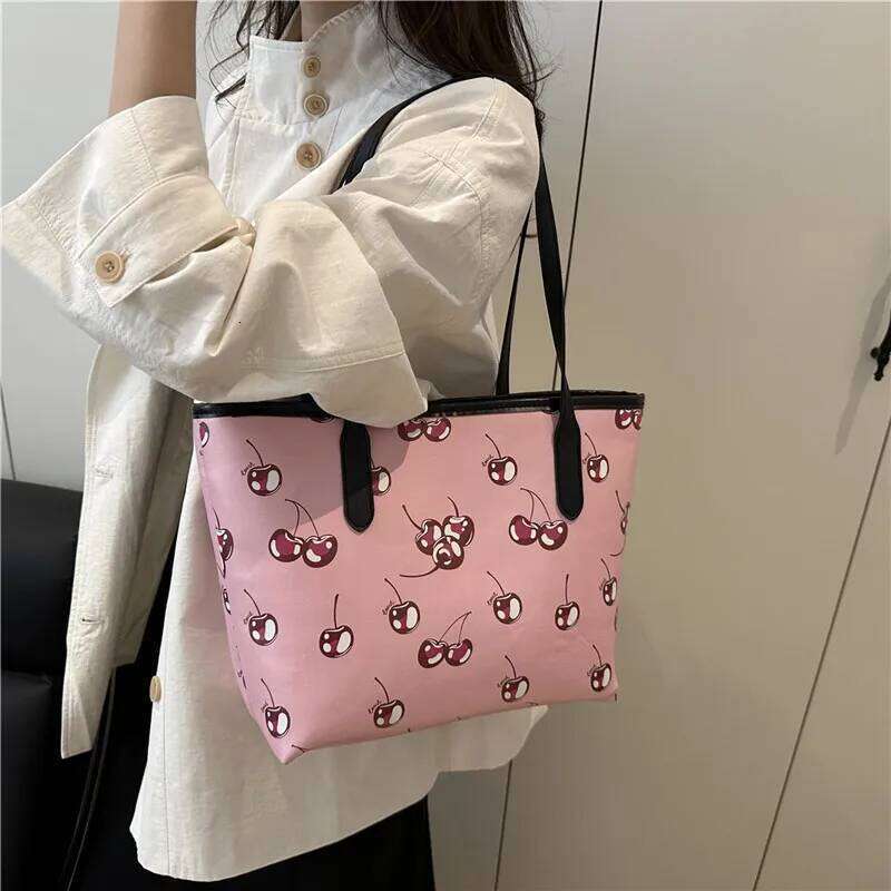 Fashionable Tote Woman Shoulder Portable Large Capacity Versatile Shopping Bag Class Bags for Girl Bolsos Mujer Y260205
