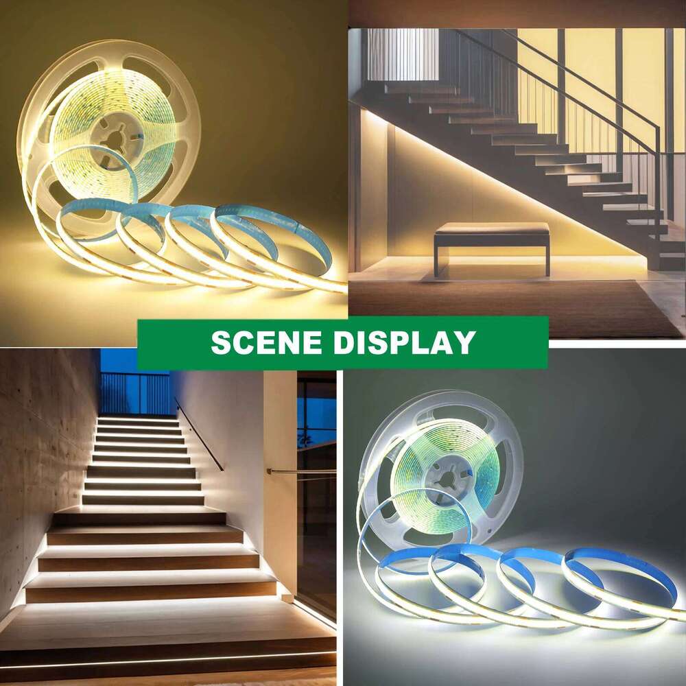 DC 5V USB COB Strip Tuya WIFI /Bluetooth/17Key Remote Control 3000K 4000K 6000K White Flexible Ribbon Rope LED Cabinet Light Z260206