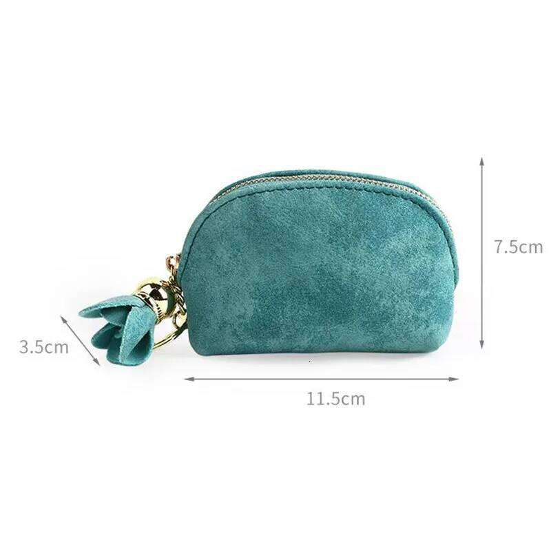 Brand New Fashion Ladies PU Leather Mini Wallet Card Key Holder Zip Coin Purse Floral Pendant Clutch Small Handbag Bag Y260206