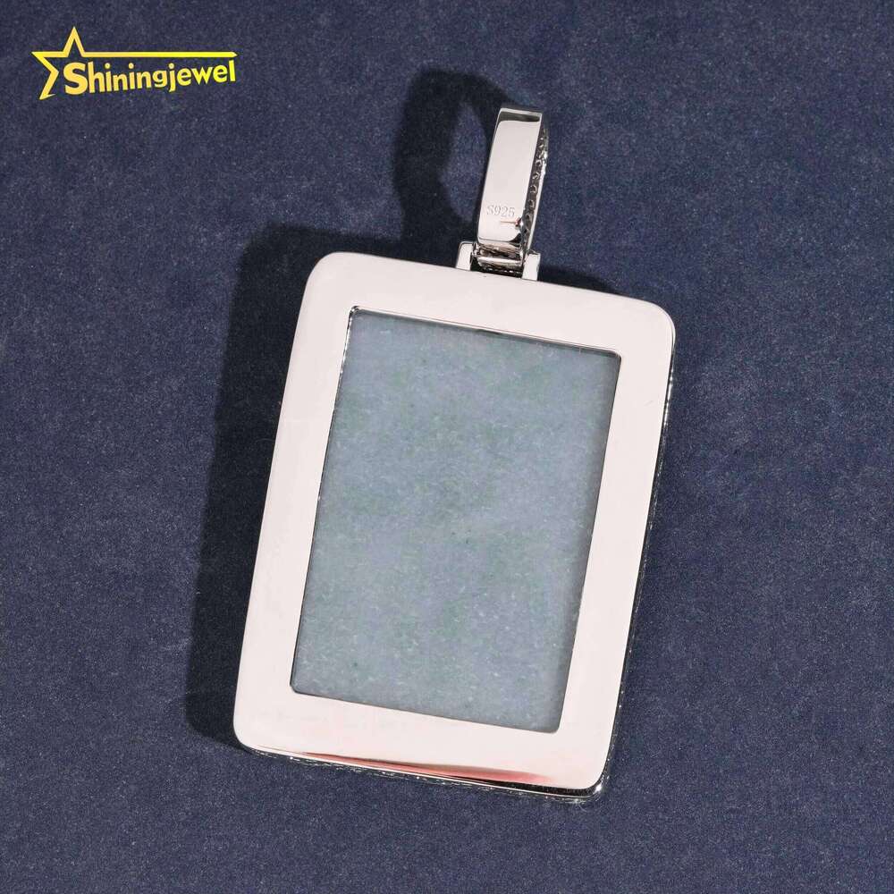 New Arrival Plated Jade Hip Hop Jewelry Iced Out 925 Silver VVS D Moissanite Diamond Pendant