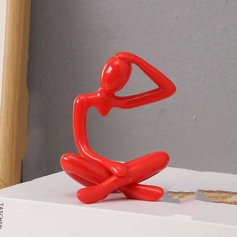 Artistic Living Abstract Figures Thinkers Plastic Handicrafts Cute Little Ornaments Room Decorations S260204