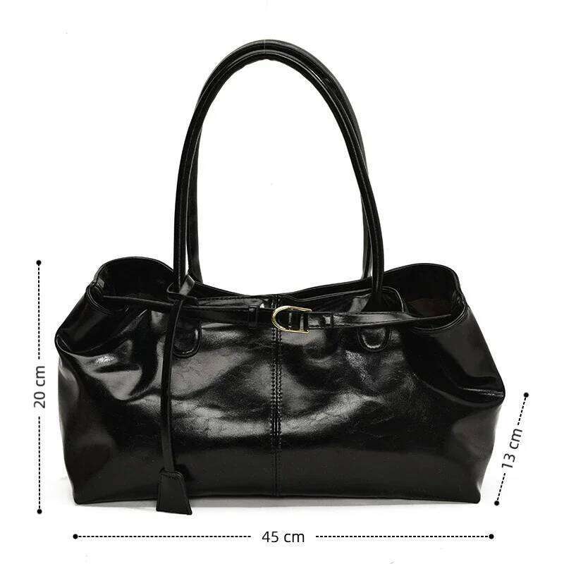 Vintage Handbag for Women Large Capacity 2025 New Underarm Commuting Fashion Female Casual Single Shoulder Tote Bag Y260205
