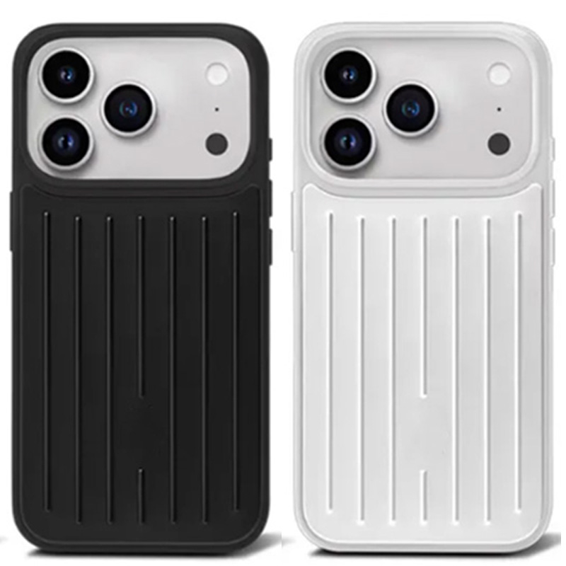 luxury RIM Phone Case Designer Suitcase iPhone Case for airpods iPhone 17 Pro Max 16 15 14 13 12 Polycarbonate Aluminum Alloy MagSafe Weave Cover Titanium with box