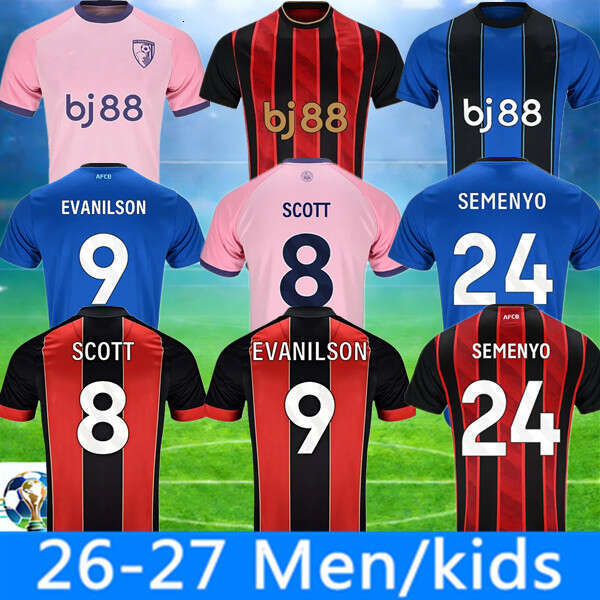 AFCB Bournemouth 25 26 EVANILSON Soccer Jerseys KLUIVERT 2025 2026 football shirt CHRISTIE O.DANGO ADAMS BROOKS SCOTT SENESI J.ARAUJO maillots de futol