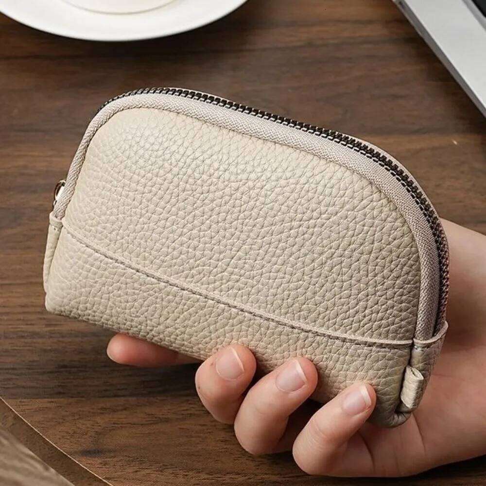 Retro Mini Short Wallet Zipper Solid Color Card Case Coin Purse Women Y260206